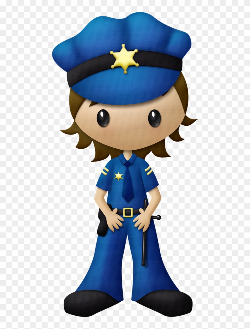 Dziewczynka przebrana za policjantkę